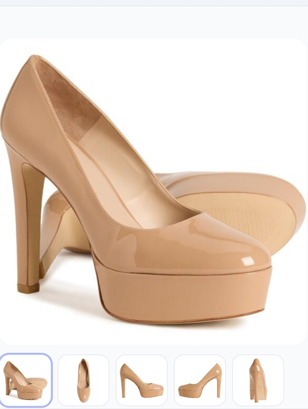 New Stuart Weitzman Patent Leather Dance Floor 130 Platform Pumps Size 8